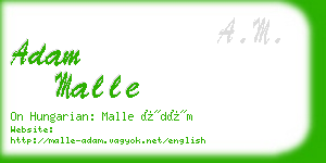 adam malle business card